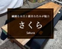 【日本の銘木さくら】繊細な木目と優美な色みが魅力。