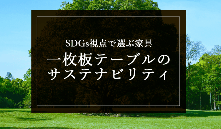 SDGs視点で選ぶ家具一枚板テーブルのサステナビリティ
