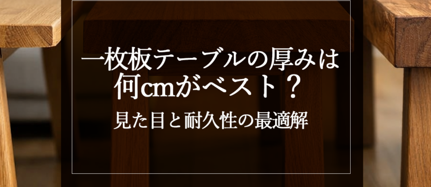 一枚板テーブルの厚みは何cmがベスト？見た目と耐久性の最適解