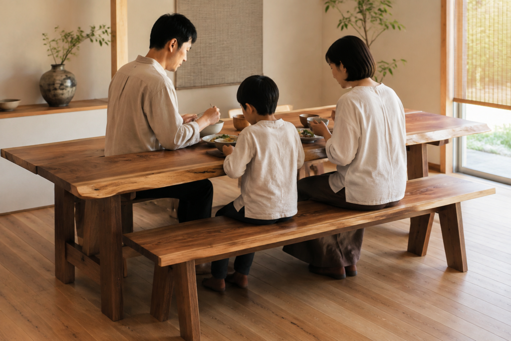 ベンチの長さは座る人数から考える